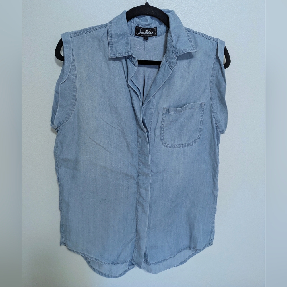 Sam Edelman Blue Denim Button Down Shirt